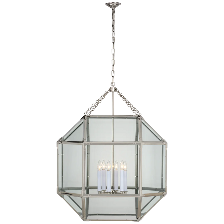 Momogi Grande Lantern-Visual Comfort-VISUAL-SK 5034PN-CG-lanternsPolished Nickel With Clear Glass-7-France and Son