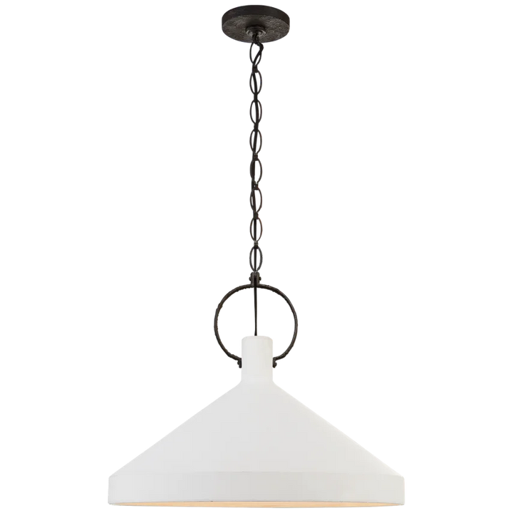 Liam Grande Pendant-Visual Comfort-VISUAL-SK 5364NR-PW-PendantsNatural Rust-Plaster White-2-France and Son