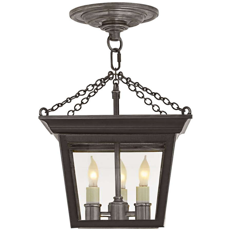 Corla Semi-Flush Lantern-Visual Comfort-VISUAL-SL 5870BR-ChandeliersBlackened Rust-1-France and Son