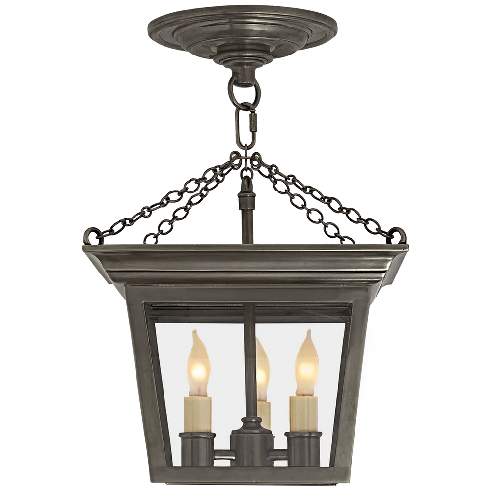 Corla Semi-Flush Lantern-Visual Comfort-VISUAL-SL 5870BZ-ChandeliersBronze-2-France and Son