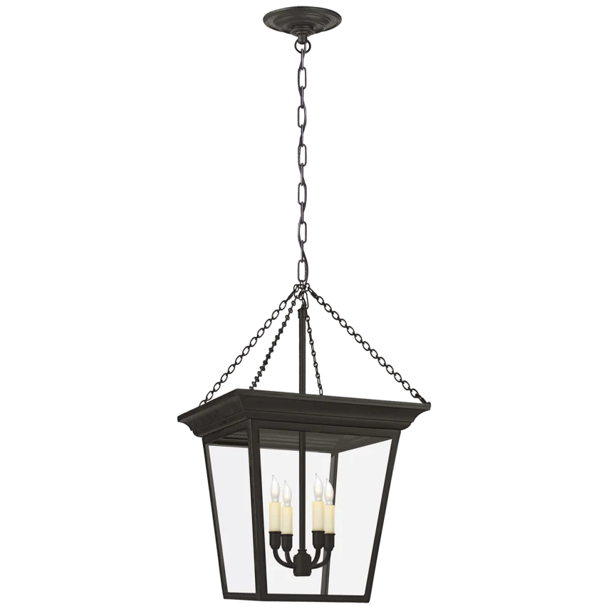 Corla Small Lantern-Visual Comfort-VISUAL-SL 5871BR-PendantsBlackened Rust-1-France and Son