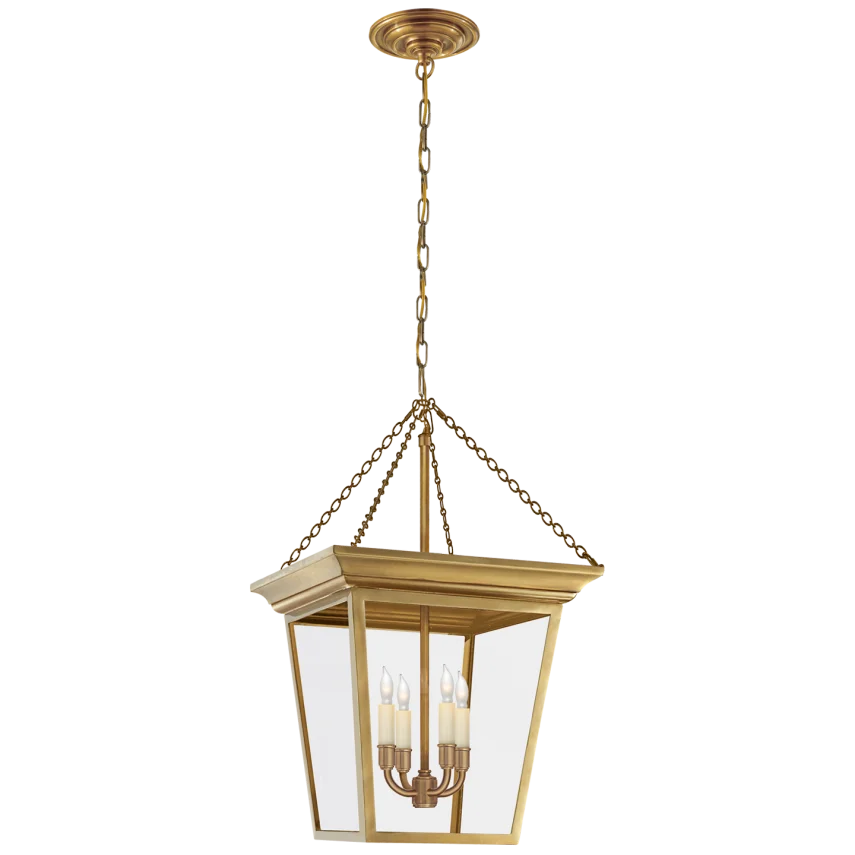 Corla Small Lantern-Visual Comfort-VISUAL-SL 5871HAB-PendantsHand-Rubbed Antique Brass-3-France and Son