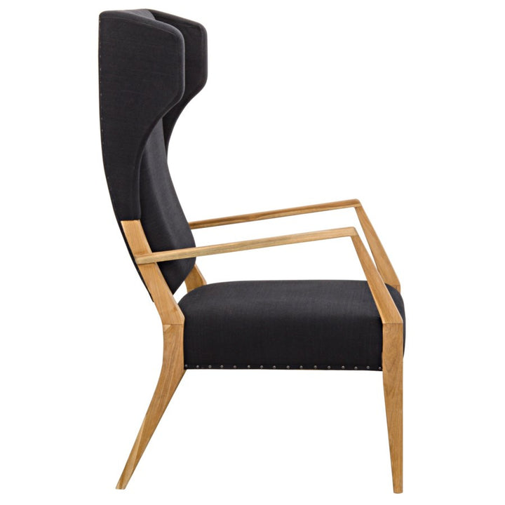 Narciso Chair, Teak-Noir-NOIR-SOF285T-Lounge Chairs-4-France and Son