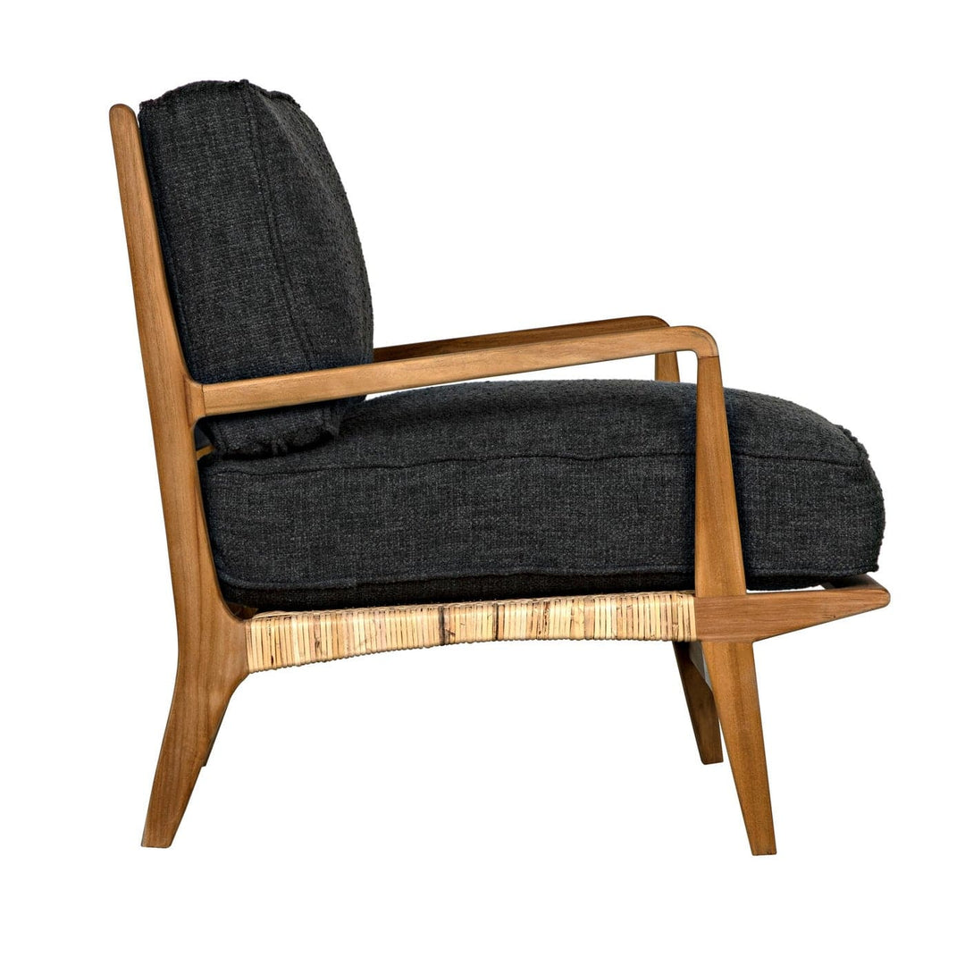 Allister Chair - Down Cushion-Noir-NOIR-SOF325T-GRAY-Lounge ChairsGrey-3-France and Son