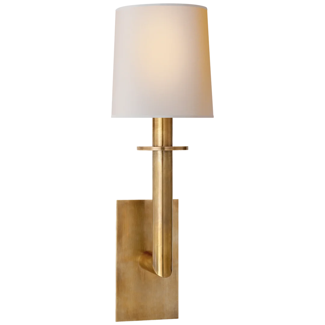 Dally Sconce-Visual Comfort-VISUAL-SP 2017HAB-NP-Wall LightingHand-Rubbed Antique Brass-Natural Paper Shade-4-France and Son