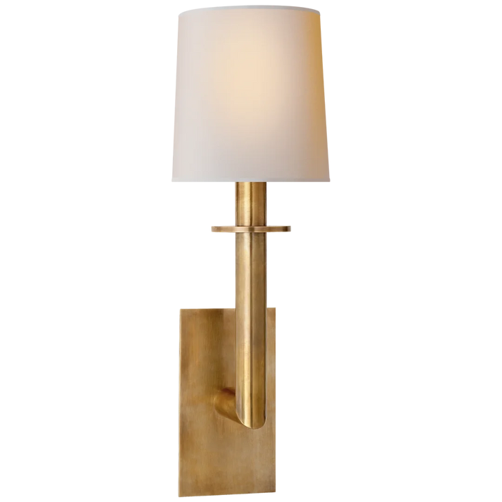 Dally Sconce-Visual Comfort-VISUAL-SP 2017HAB-NP-Wall LightingHand-Rubbed Antique Brass-Natural Paper Shade-4-France and Son