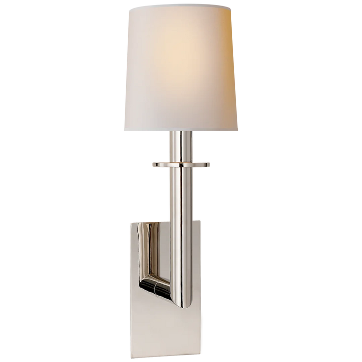 Dally Sconce-Visual Comfort-VISUAL-SP 2017PN-NP-Wall LightingPolished Nickel-Natural Paper Shade-6-France and Son