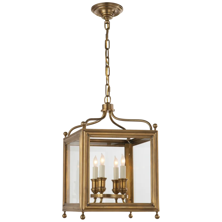 George Small Lantern-Visual Comfort-VISUAL-SP 5001HAB-PendantsHand-Rubbed Antique Brass-2-France and Son