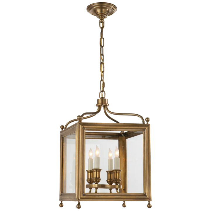 George Small Lantern-Visual Comfort-VISUAL-SP 5001HAB-PendantsHand-Rubbed Antique Brass-2-France and Son