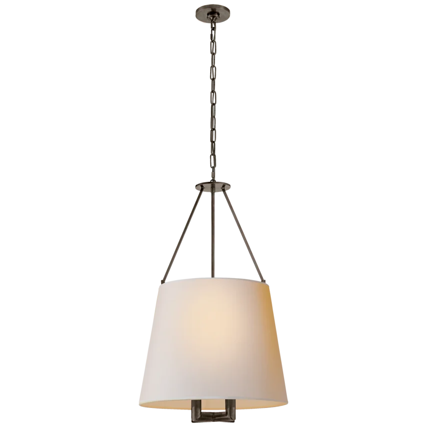 Dally Hanging Shade-Visual Comfort-VISUAL-SP 5020BZ-NP-PendantsBronze-Natural Paper Shade-2-France and Son