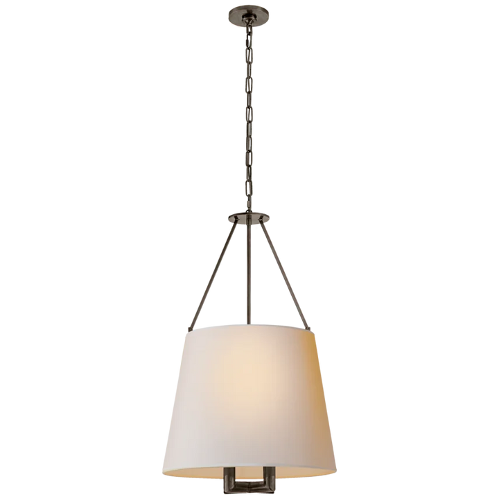 Dally Hanging Shade-Visual Comfort-VISUAL-SP 5020BZ-NP-PendantsBronze-Natural Paper Shade-2-France and Son