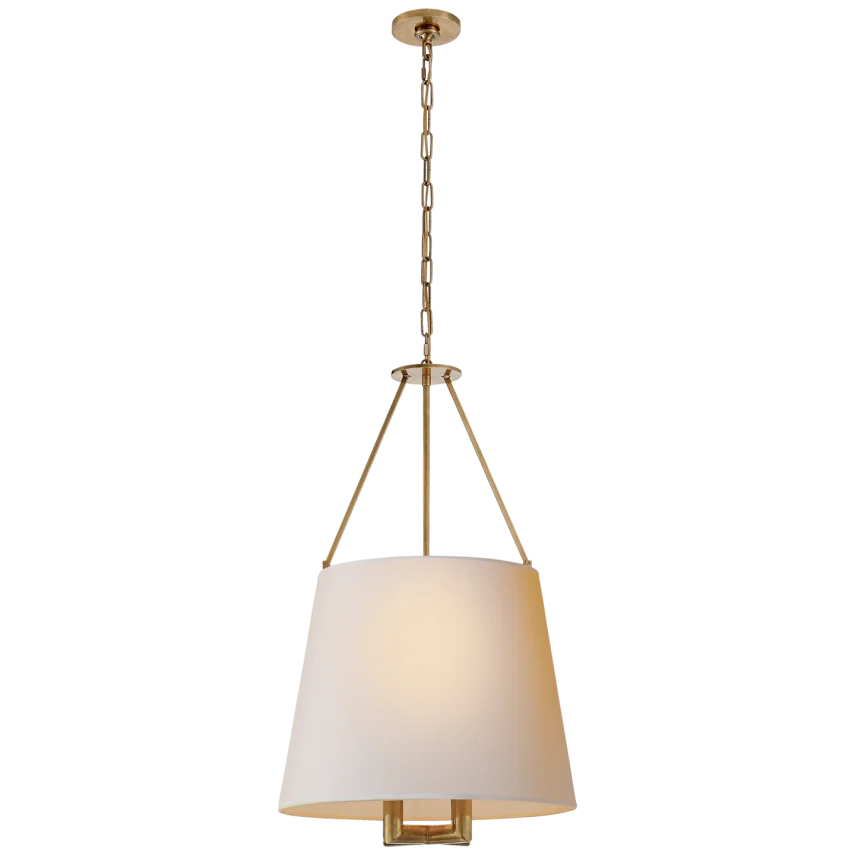 Dally Hanging Shade-Visual Comfort-VISUAL-SP 5020HAB-NP-PendantsHand-Rubbed Antique Brass-Natural Paper Shade-4-France and Son