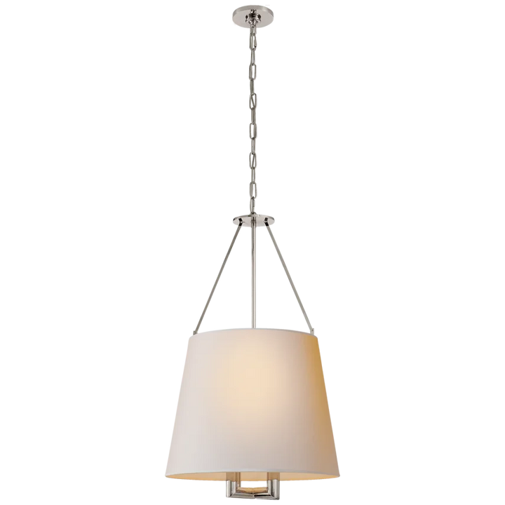 Dally Hanging Shade-Visual Comfort-VISUAL-SP 5020PN-NP-PendantsPolished Nickel-Natural Paper Shade-6-France and Son