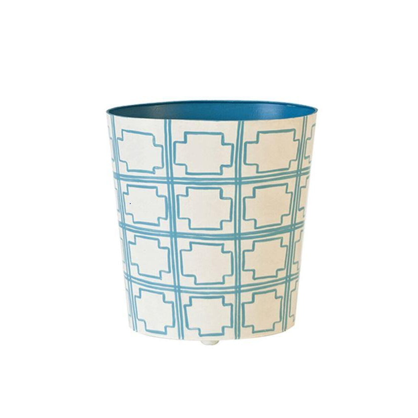 Squared Wastebasket-Worlds Away-WORLD-WBSQUAREDT-Baskets & BoxesTurquoise-2-France and Son