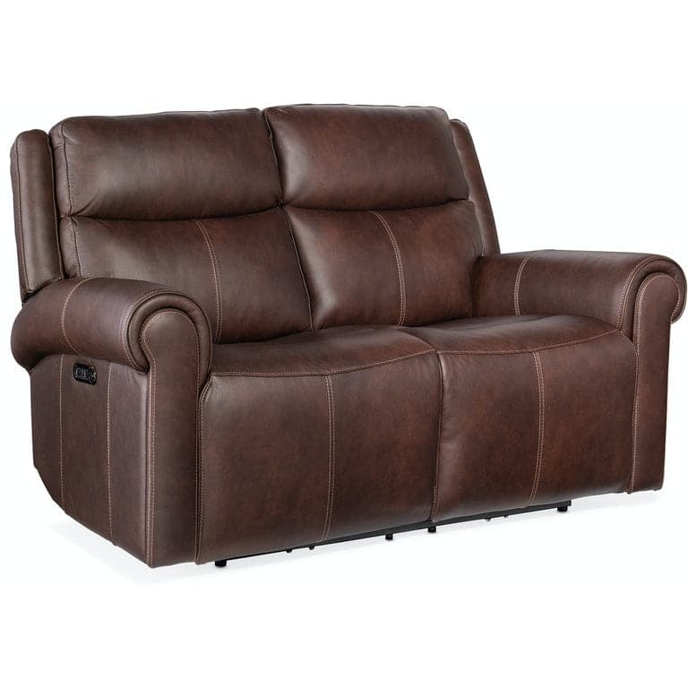 Oberon Zero Gravity Power Loveseat with Power Headrest-Hooker-HOOKER-SS103-PHZ2-087-SofasBrown-1-France and Son