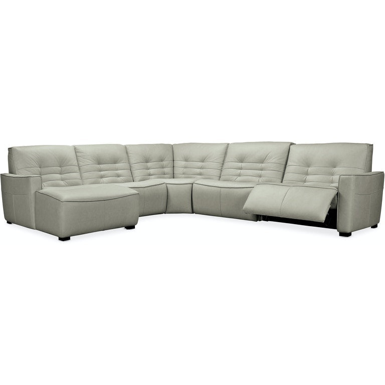 Reaux 5 - Piece Chaise Sectional With 2 Power Recliners-Hooker-HOOKER-SS555-G5LC-095-SectionalsLAF-2-France and Son