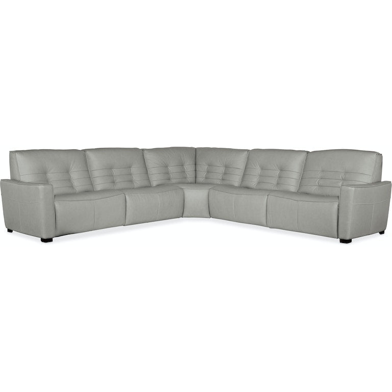 Reaux Sectional With 3 Power Recliners-Hooker-HOOKER-SS555-G5PS-095-Sectionals5-Piece Power Recline Sectional w/3 Power Recliners-2-France and Son