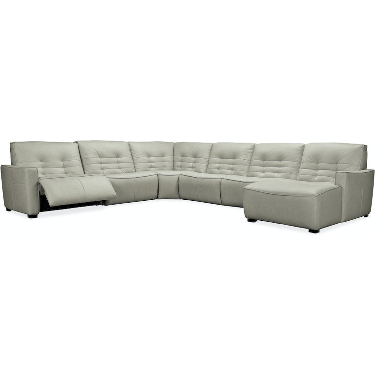 Reaux 6-Piece Chaise Sectional With 2 Power Recliners-Hooker-HOOKER-SS555-G6RC-095-SectionalsRAF-1-France and Son