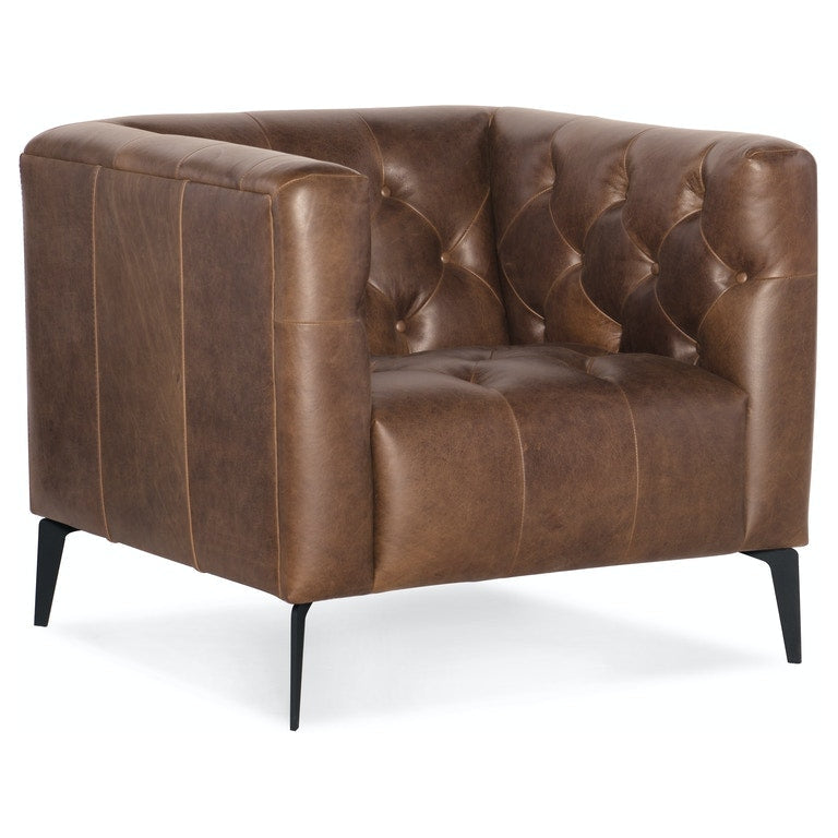 Nicolla Leather Stationary Chair-Hooker-HOOKER-SS637-01-089-Lounge Chairs-1-France and Son