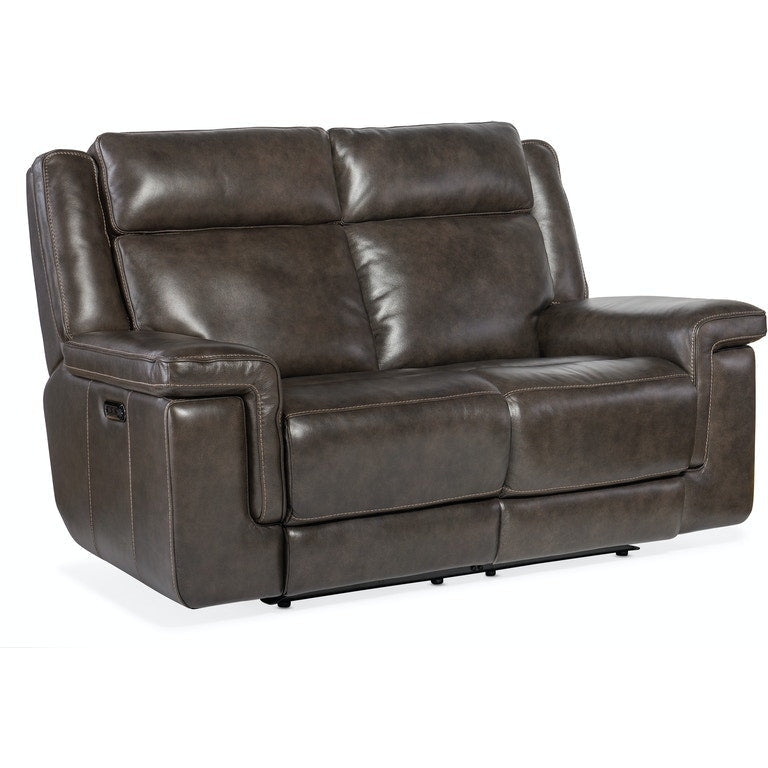 Montel Lay Flat Power Loveseat with Power Headrest & Lumbar-Hooker-HOOKER-SS705-PHL2-095-Lounge ChairsBrown-2-France and Son
