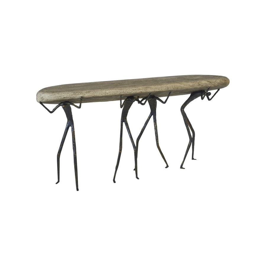 Atlas Console Table - Metal-Phillips Collection-PHIL-TH100399-Console TablesGray Stone-1-France and Son
