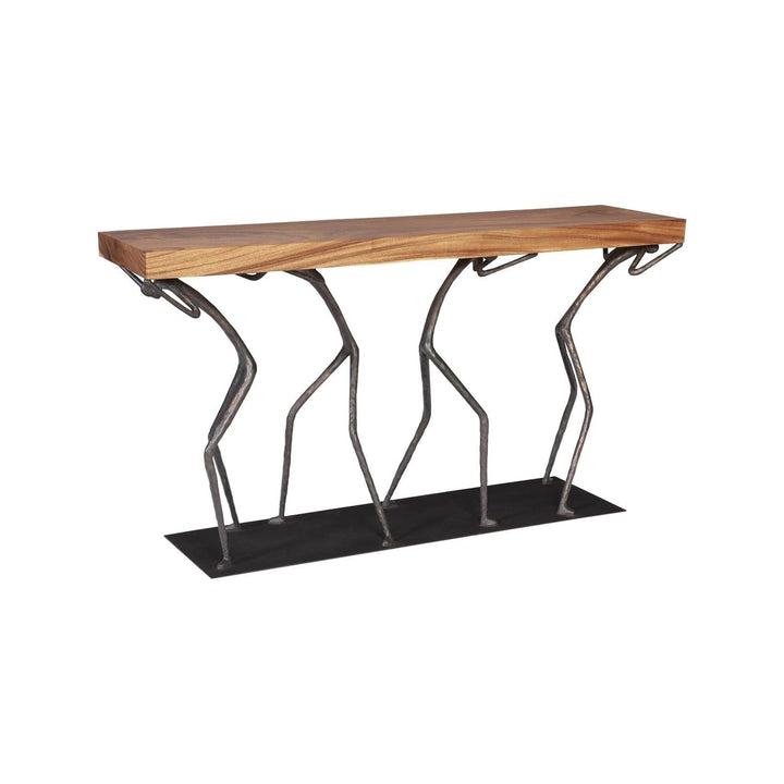 Atlas Console Table - Metal-Phillips Collection-PHIL-TH100840-Console TablesNatural-6-France and Son