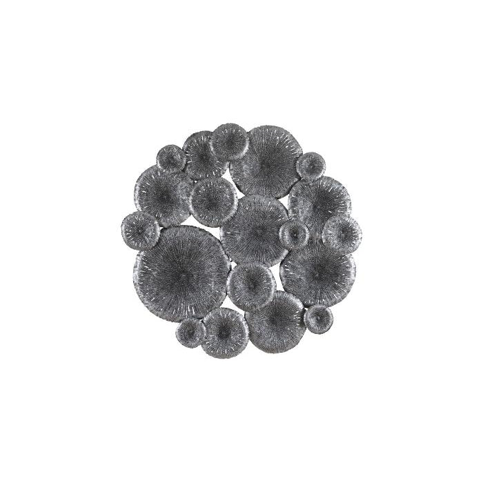 Lotus Collage Round-Phillips Collection-PHIL-TH100852-Wall ArtSilver/Black-1-France and Son