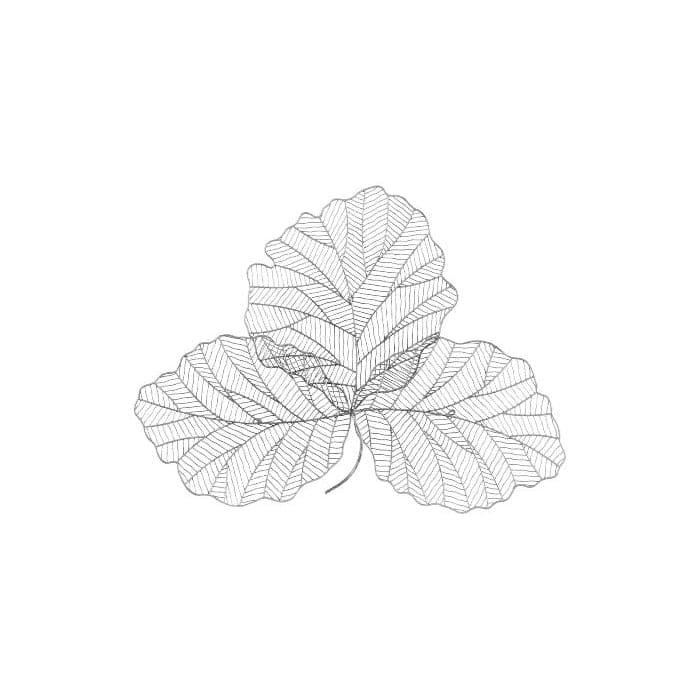 Tri Leaf Wall Art-Phillips Collection-PHIL-TH100855-Wall ArtSilver/Black-Small-1-France and Son