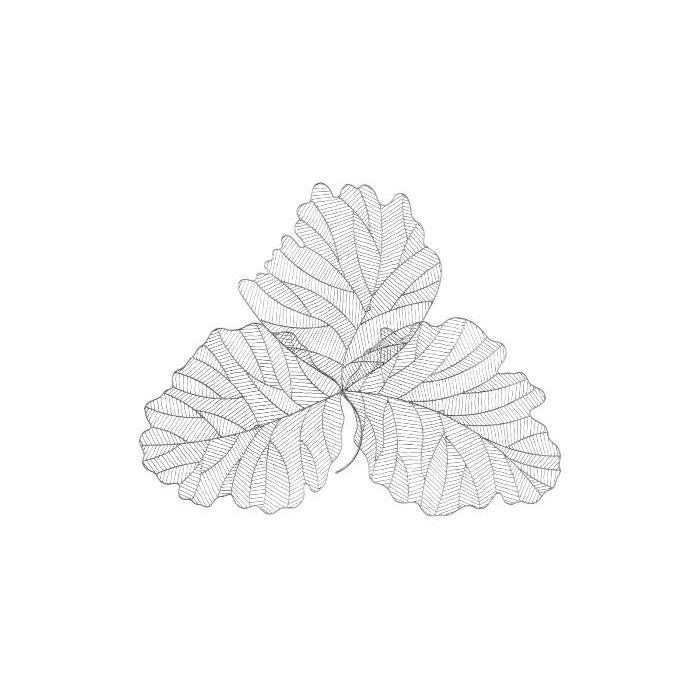 Tri Leaf Wall Art-Phillips Collection-PHIL-TH100857-Wall ArtSilver/Black-Large-5-France and Son