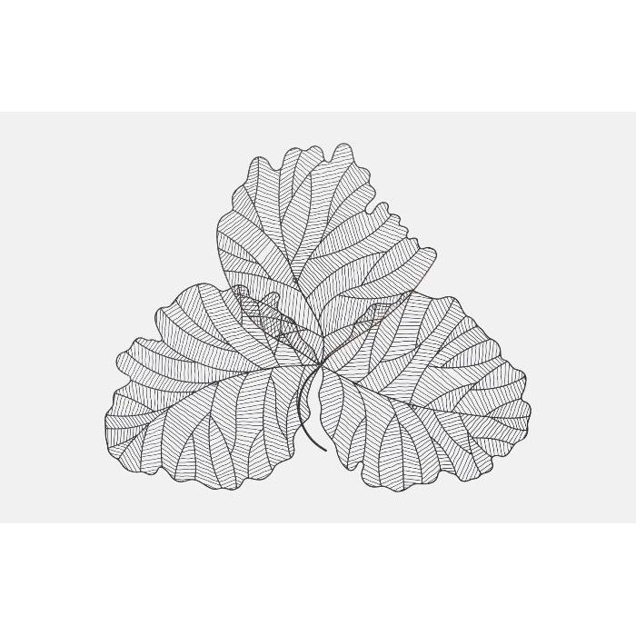 Tri Leaf Wall Art-Phillips Collection-PHIL-TH100855-Wall ArtSilver/Black-Small-17-France and Son
