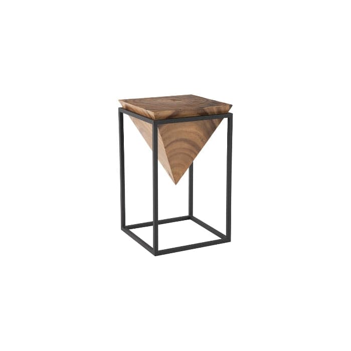 Inverted Pyramid Side Table - Natural-Phillips Collection-PHIL-TH105232-Side TablesLarge-2-France and Son