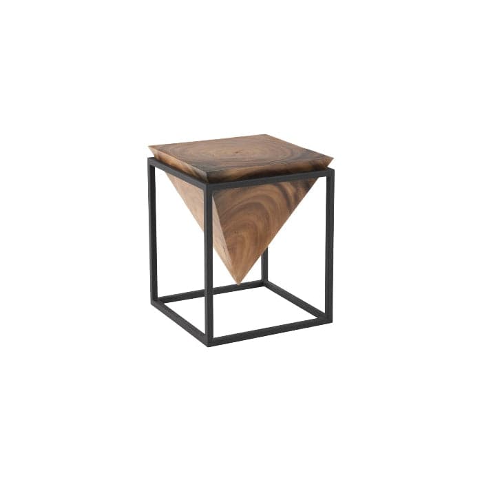 Inverted Pyramid Side Table - Natural-Phillips Collection-PHIL-TH105233-Side TablesSmall-1-France and Son