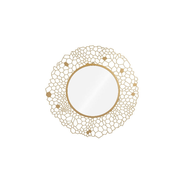 Round Honeycomb Mirror Brass-Phillips Collection-PHIL-TH107115-Mirrors-1-France and Son