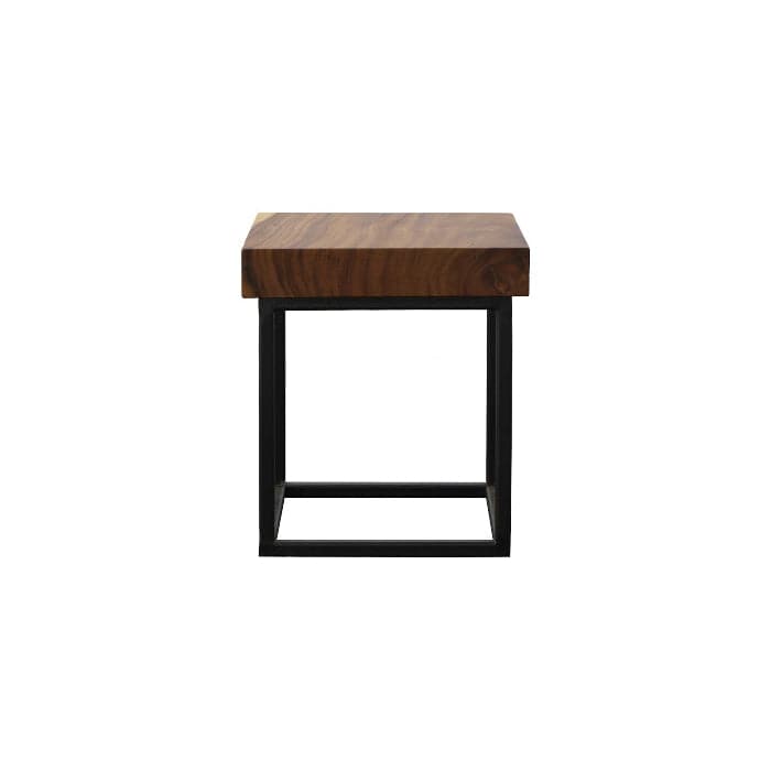 Side Table with Black Iron Base-Phillips Collection-PHIL-TH109884-Side TablesCubic-5-France and Son