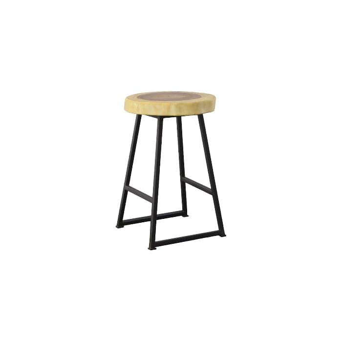 Chuleta Natural Round Bar Stool-Phillips Collection-PHIL-TH109886-Bar Stools-4-France and Son