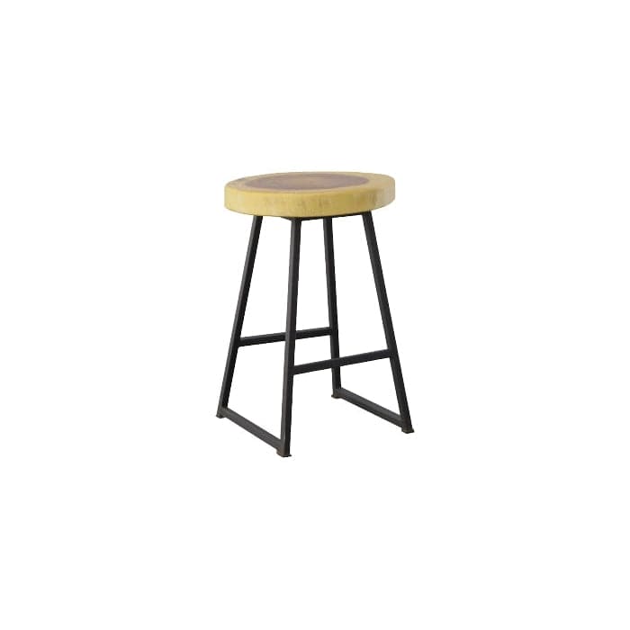 Chuleta Natural Round Bar Stool-Phillips Collection-PHIL-TH109886-Bar Stools-1-France and Son