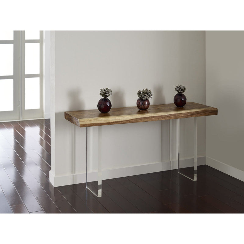 Floating Chamcha Wood Console Table-Phillips Collection-PHIL-TH77243-Console TablesType A-Chamcha Wood-2-France and Son