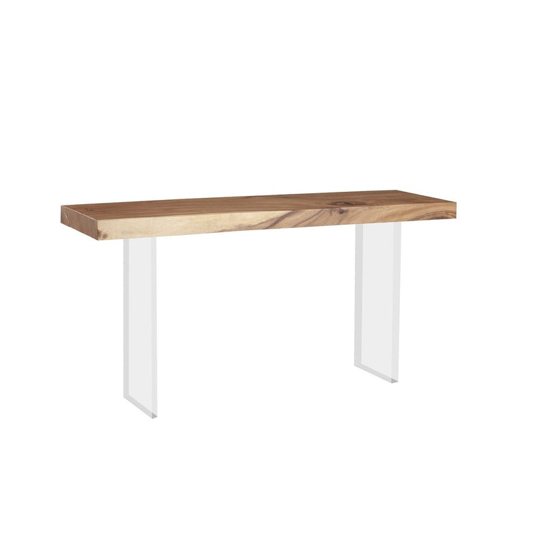 Floating Chamcha Wood Console Table-Phillips Collection-PHIL-TH77243-Console TablesType A-Chamcha Wood-1-France and Son