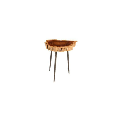 Makha Burled Wood Side Table-Phillips Collection-PHIL-TH81211-Side Tables-1-France and Son