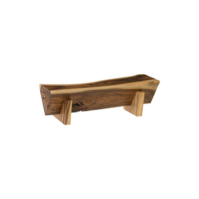 Chamcha Wood Triangle Bench-Phillips Collection-PHIL-TH94569-BenchesNatural-1-France and Son