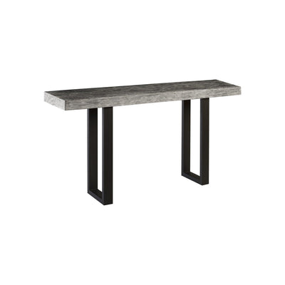 Chamcha Wood Console Table-Phillips Collection-PHIL-TH95588-Console TablesGrey Stone-1-France and Son