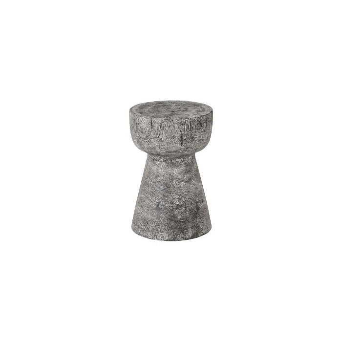 Chamcha Wood Stool Gray Stone-Phillips Collection-PHIL-TH96666-Stools & OttomansI-1-France and Son