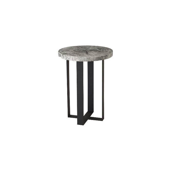 Chuleta Bar Table on Black Metal Base-Phillips Collection-PHIL-TH97701-Outdoor Bar TablesGrey Stone-2-France and Son