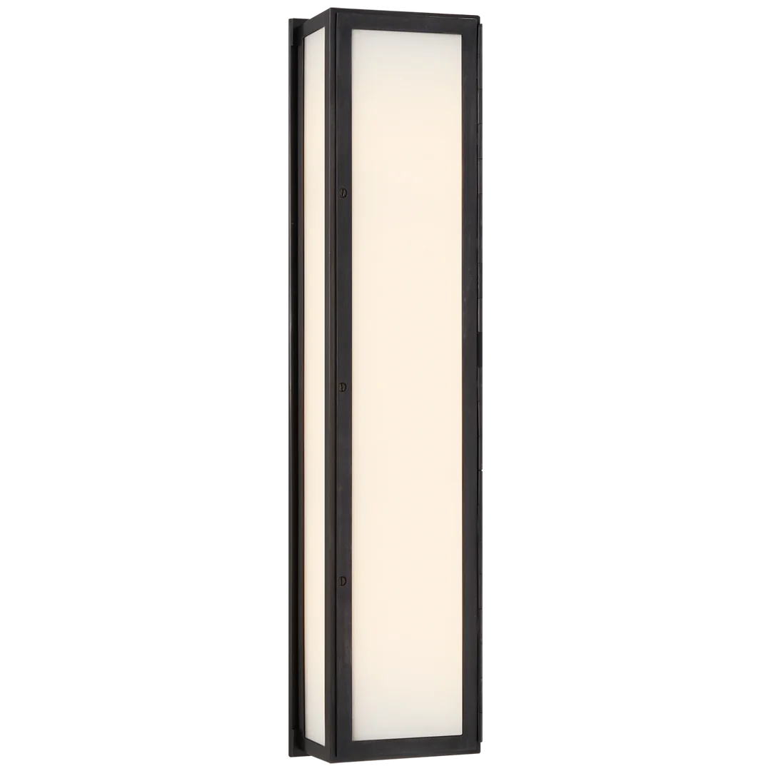 Meredith Long Box Light-Visual Comfort-VISUAL-TOB 2005BZ-Bathroom LightingBronze-White Glass-1-France and Son