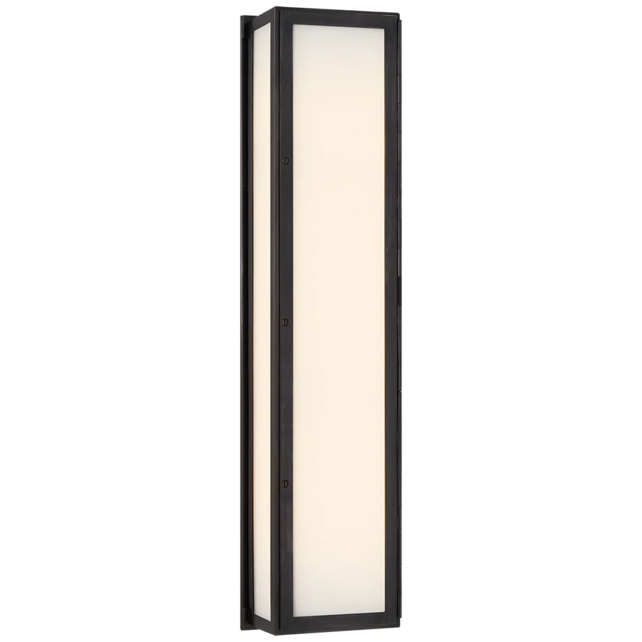 Meredith Long Box Light-Visual Comfort-VISUAL-TOB 2005BZ-Bathroom LightingBronze-White Glass-1-France and Son