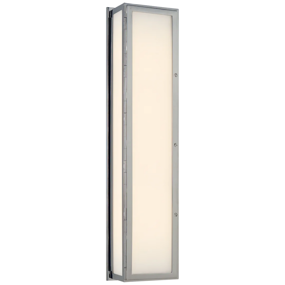 Meredith Long Box Light-Visual Comfort-VISUAL-TOB 2005CH-Bathroom LightingChrome-White Glass-2-France and Son