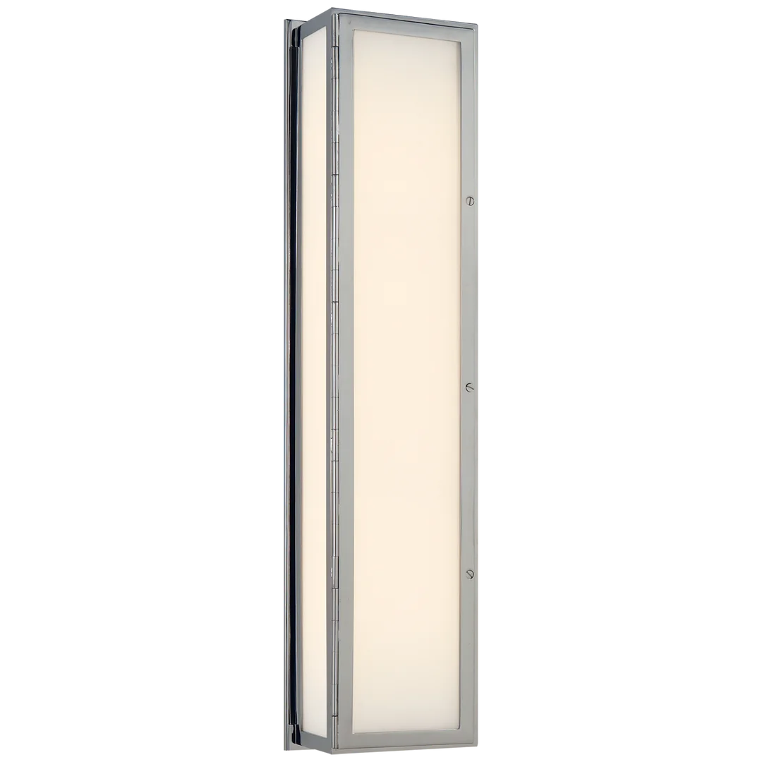 Meredith Long Box Light-Visual Comfort-VISUAL-TOB 2005CH-Bathroom LightingChrome-White Glass-2-France and Son