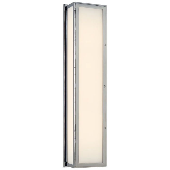 Meredith Long Box Light-Visual Comfort-VISUAL-TOB 2005CH-Bathroom LightingChrome-White Glass-2-France and Son