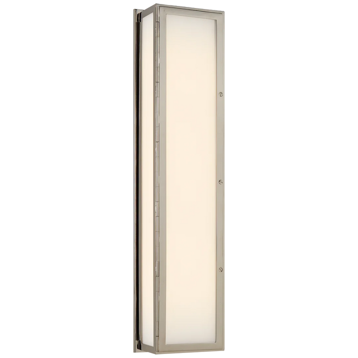 Meredith Long Box Light-Visual Comfort-VISUAL-TOB 2005PN-Bathroom LightingPolished Nickel-White Glass-4-France and Son