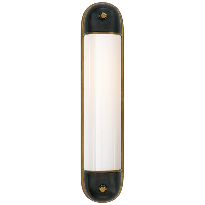 Seltry Long Sconce-Visual Comfort-VISUAL-TOB 2062BZ/HAB-WG-Wall LightingBronze with Antique Brass-1-France and Son